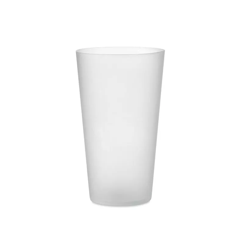 Kubek eventowy wielorazowy z PP 500 ml FESTA LARGE - Przezroczysty Bialy (MO9907-26)