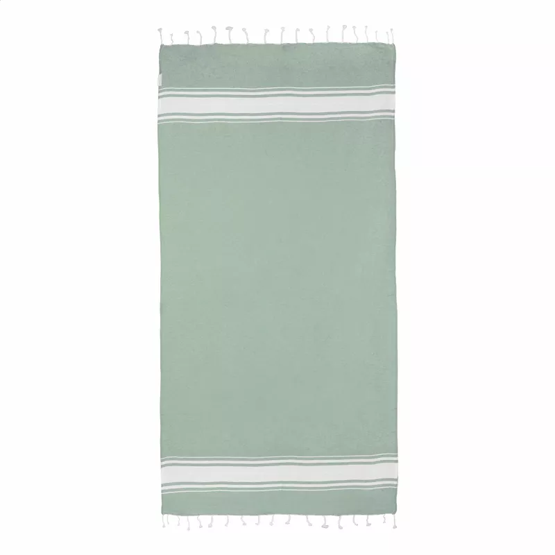 Cancun ręcznik plażowy z recyklingowanej bawełny - zielony (AP800607-07)