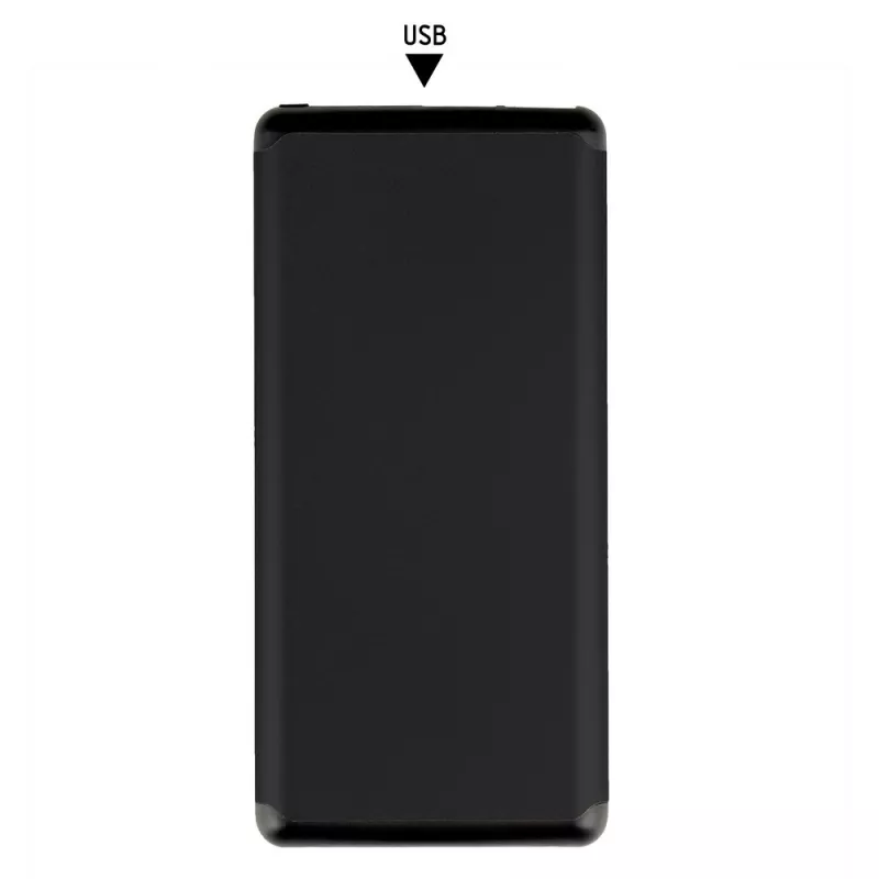 Bezprzewodowy power bank 10000 mAh Mauro Conti z przyssawkami, ładowarka bezprzewodowa 10W | Stef - czarny (V4833-03)