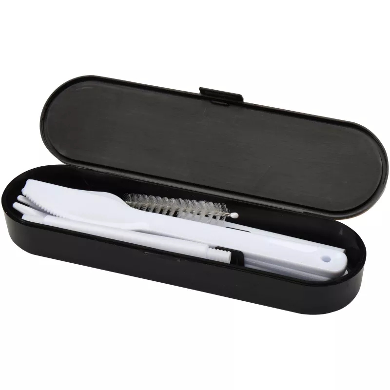 Runa zestaw sztućców z bambusową pokrywką - Czarny (12636590)