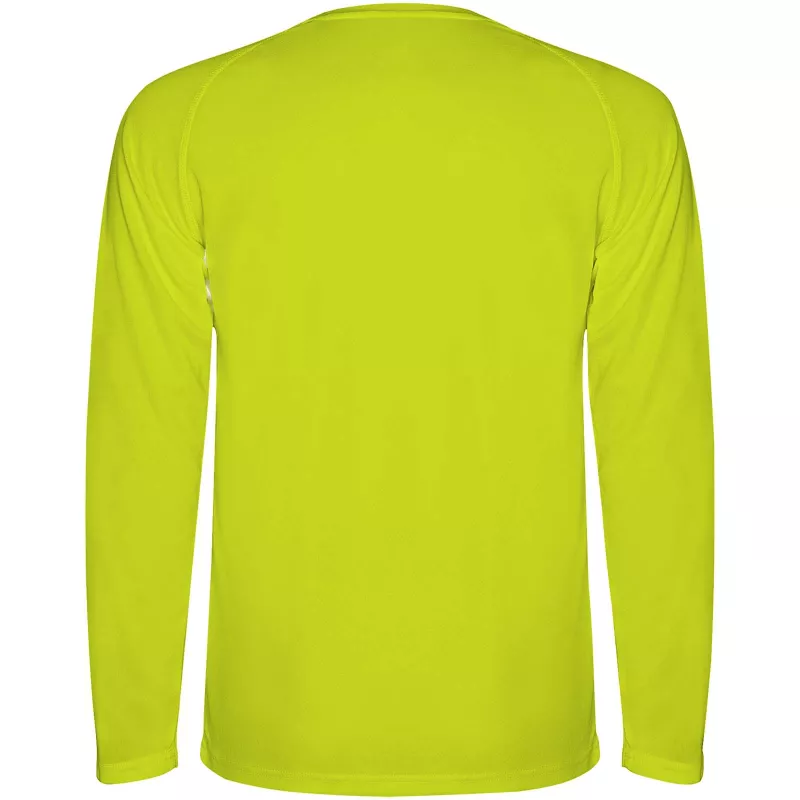 Męska koszulka sportowa Montecarlo z długim rękawem - Fluor Yellow (R0415-FLYELLOW)