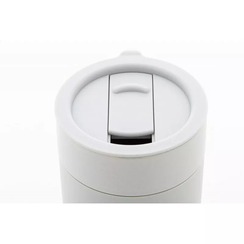 Ceramiczny kubek podróżny pokryty silikonem Liberica 300 ml - szary (AP800549-77)