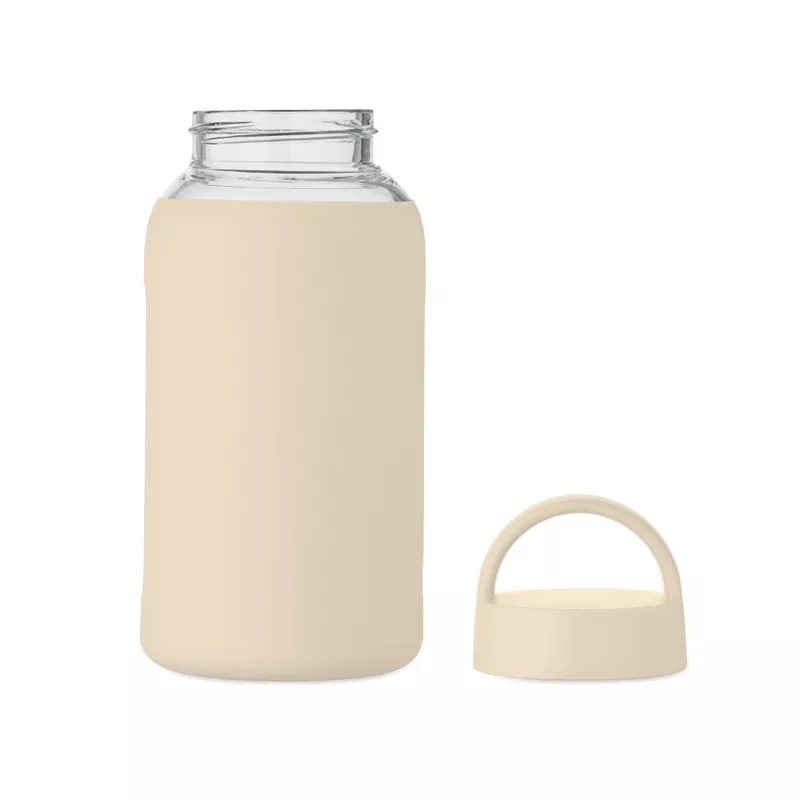 Butelka szklana z pokrowcem 600 ml BORIS - Bezowy (MO2912-13)