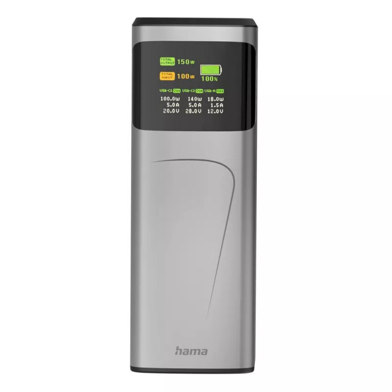 Power bank 24000 mAh Hama High Power 150W - grafitowy (VH029-15)