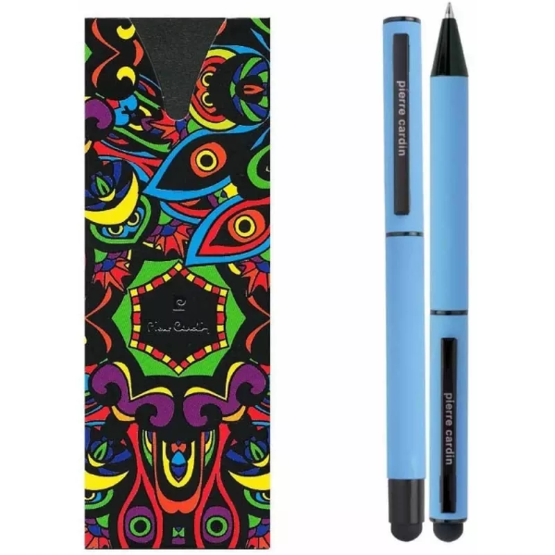 Zestaw piśmienny długopis i pióro kulkowe touch pen soft touch CELEBRATION Pierre Cardin - jasnoniebieski (B0401005IP324)