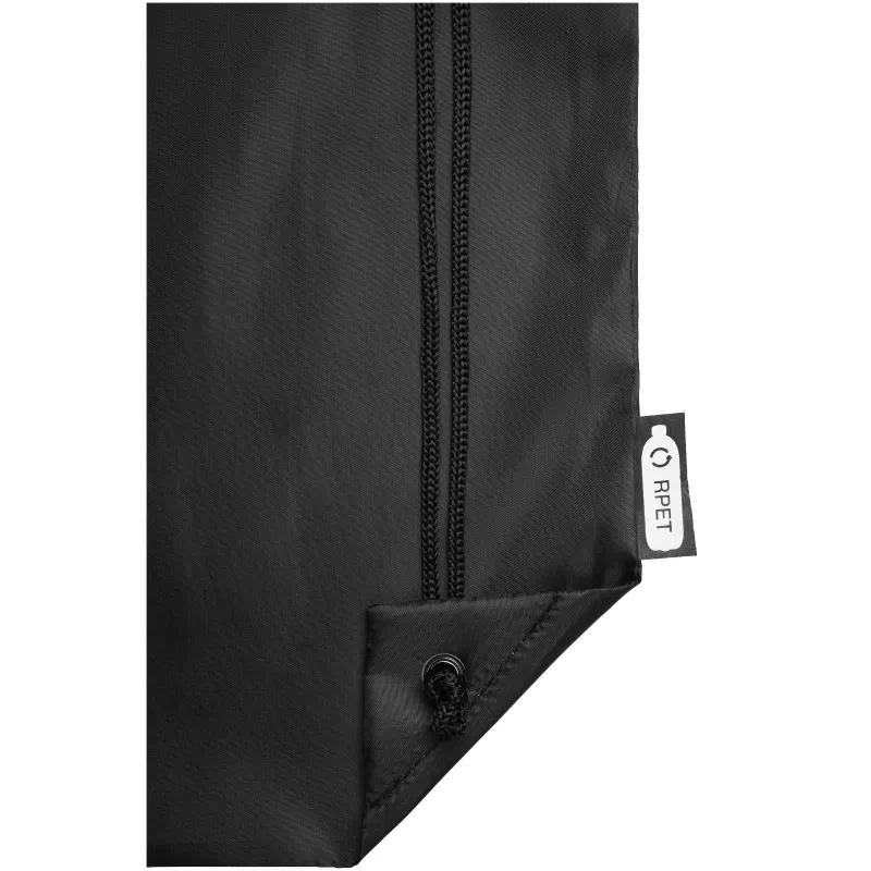 Plecak Oriole ze sznurkiem ściągającym z recyklowanego plastiku PET, 33 x 44 cm - Czarny (12046100)
