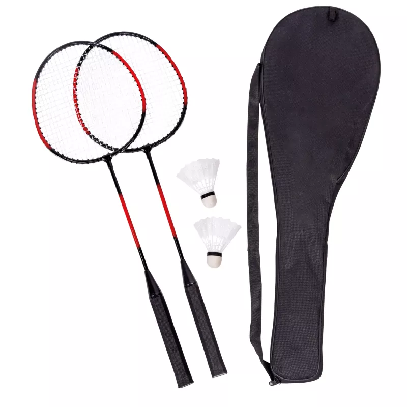 Zestaw do badmintona SMASH, czarny - czerwony (56-0606170)