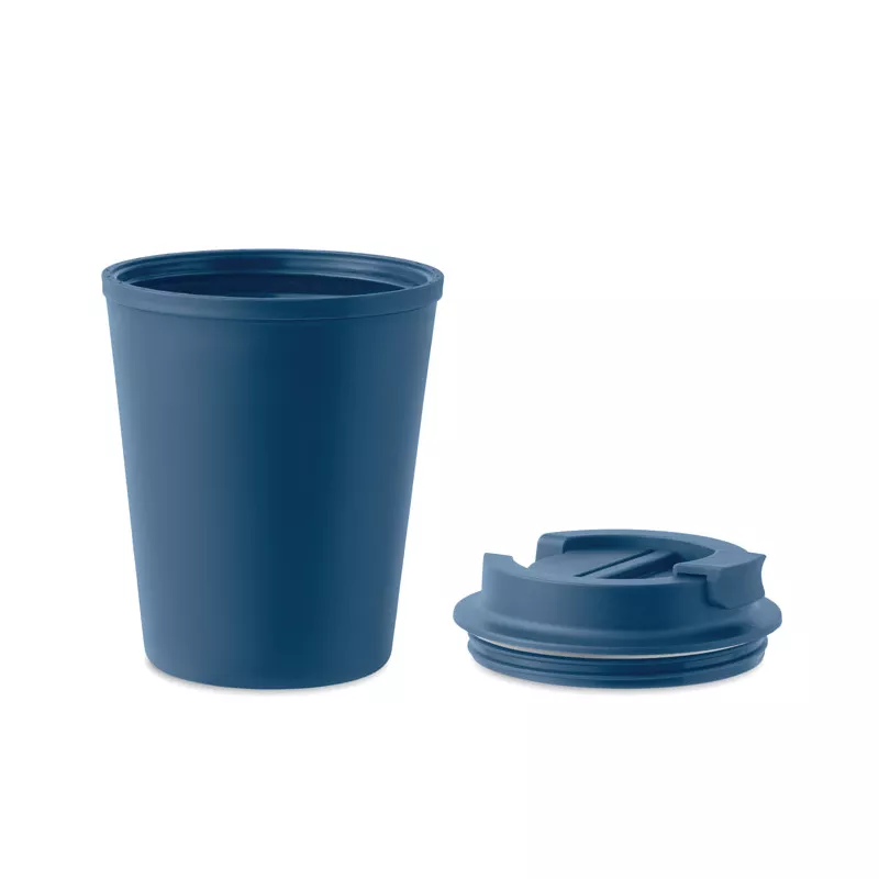 Kubek dwuścienny z PP 300 ml TRIDUS - Niebieski (MO6866-04)