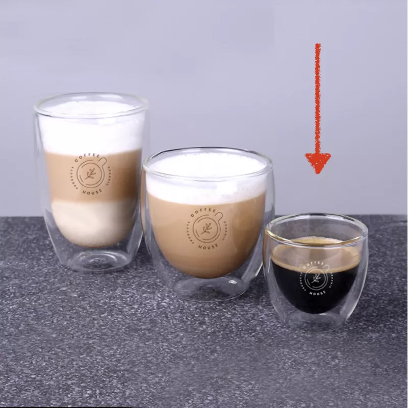 Szklanka reklamowa do espresso Virgo (80 ml) - bezbarwny (G/513/80ml-BEZBARWNY)