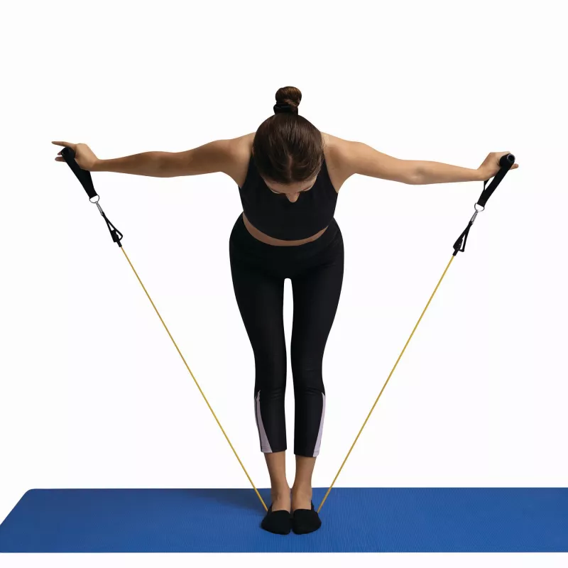 Zestaw gum oporowych do ćwiczeń - czarny, czerwony, niebieski, zielony, żółty (56-0605044)