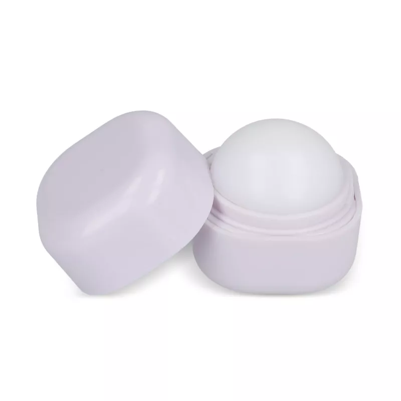 Sześcienny balsam do ust z recyklingu ABS - biały (LT90484-N0001)