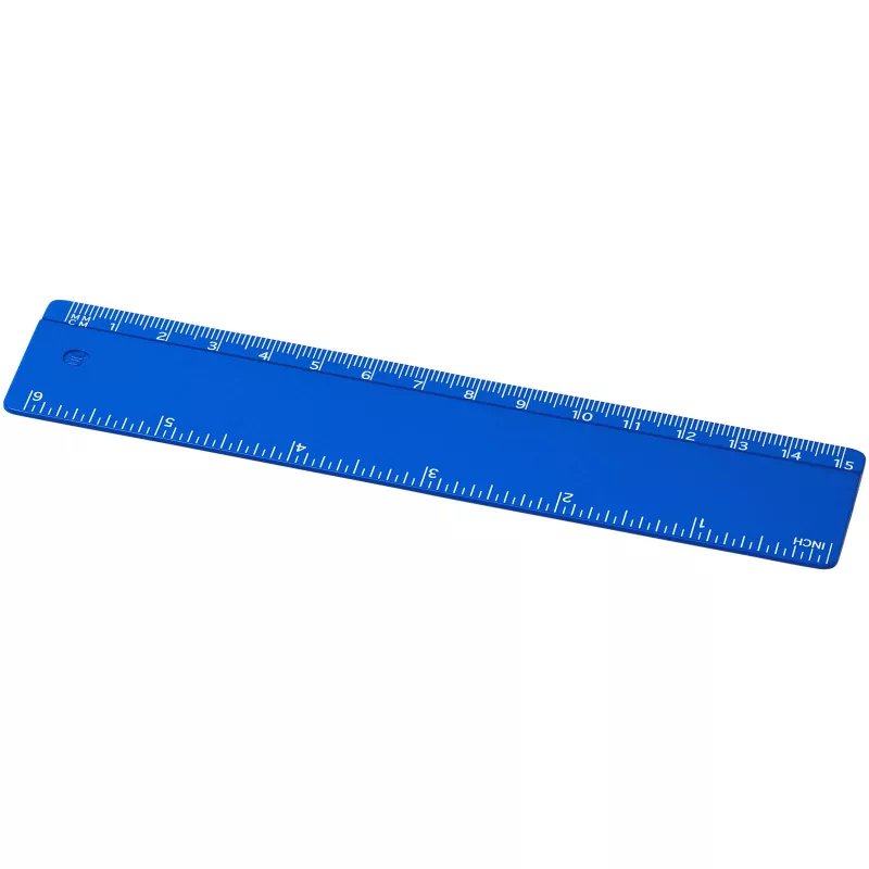 Refari linijka z tworzywa sztucznego pochodzącego z recyklingu o długości 15 cm - Niebieski (21046752)