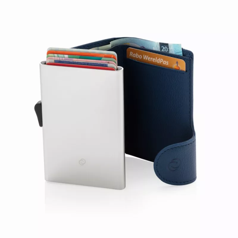 Etui na karty kredytowe i portfel C-Secure, ochrona RFID - niebieski (P850.515)