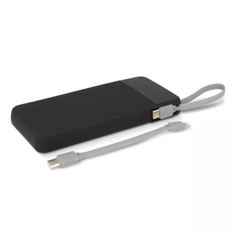 Ziara Powerbank with USB-C &amp; Lightning Cable 10000mAh  - czarny (LT95502-N0002)