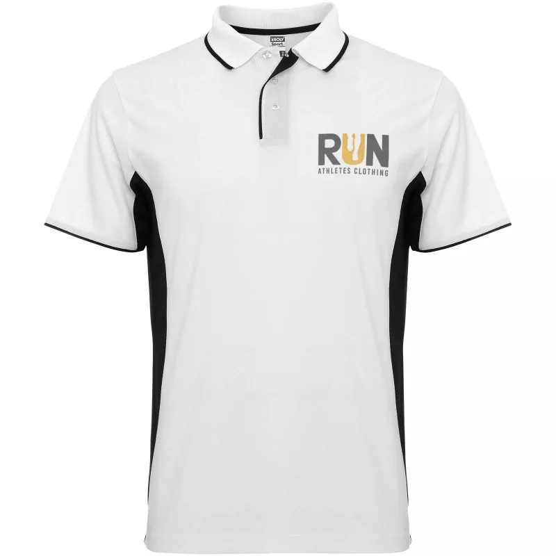 Montmelo koszulka polo unisex z krótkim rękawem - Biały-Czarny (R0421-BLACK-WHITE)