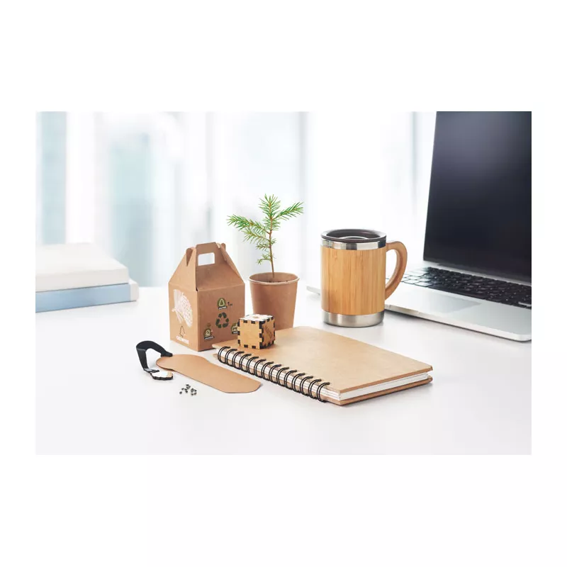 Notes A5 z nasionami 72 kartki w linię GROWNOTEBOOK - Bezowy (MO6225-13)