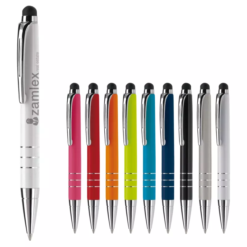 Długopis z dotykowym rysikiem - jasnozielony (LT87558-N0032)