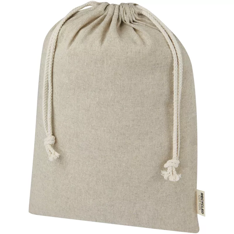 Pheebs torba na prezent z bawełny z recyklingu o gramaturze 150 g/m² i z certyfikatem GRS, duża o pojemności 4 l - Naturalny melanż (12067206)