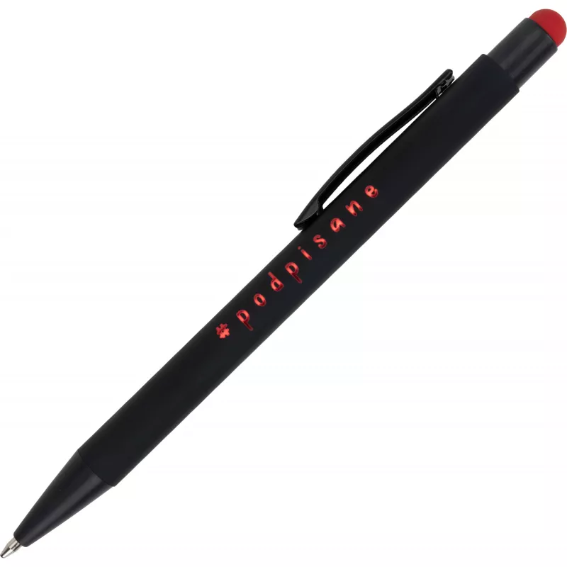 Długopis metalowy touch pen soft touch OHARA - czerwony (462405)