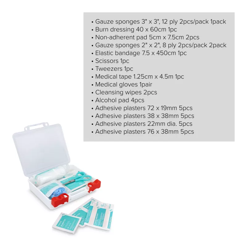 37-elementowa Apteczka pierwszej pomocy Sierra - biały (LT90317-N0001)