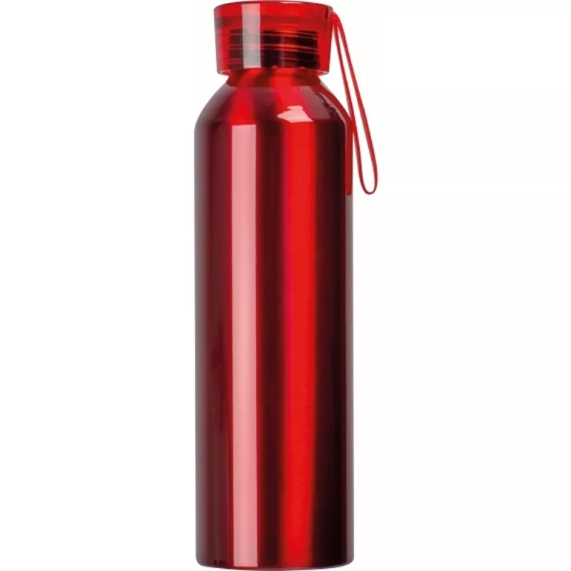 Butelka z aluminium z recyklingu CORK 600 ml - czerwony (424705)