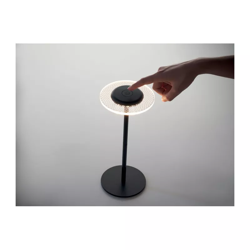 Lampka stołowa LED RGB metalowa z akumulatorem LOUNGE - Czarny (MO2950-03)