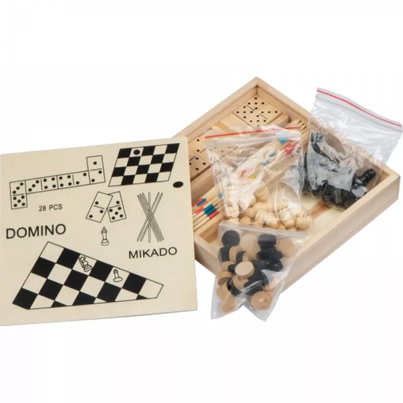 Gry szachy, warcaby, mikado, domino WINIFRED - beżowy (5269713)