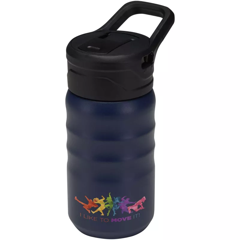 Bidon sportowy Knox o pojemności 350 ml, wykonana ze stali nierdzewnej z podwójnymi ściankami i materiału pochodzącego z recy - Granatowy (10095255)