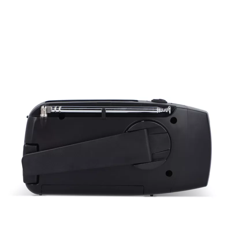 SafeSound Radio awaryjne zasilane energią słoneczną i korbką - czarny (LT95607-N0002)