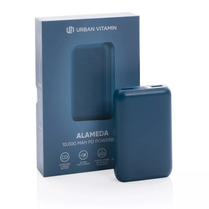 Szybki power bank 10000 mAh Urban Vitamin - niebieski (P322.705)