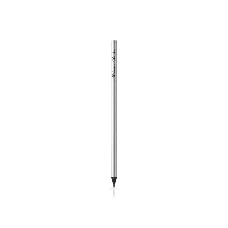 Ołówek drewniany lakierowany GLAMOUR - Srebrny (IP29011990)