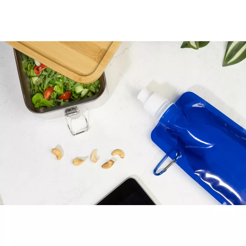 Carabol składana butelka RPET - niebieski (AP800231-06)