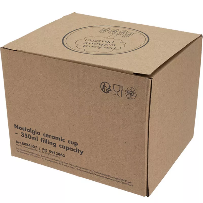 Kubek ceramiczny 350 ml RAYMOND - czerwony (8084305)