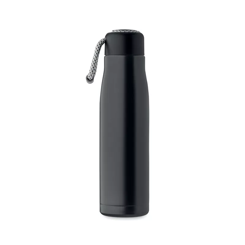 Butelka termiczna z uchwytem sznurkowym 500 ml CORDLE - Czarny (MO2413-03)