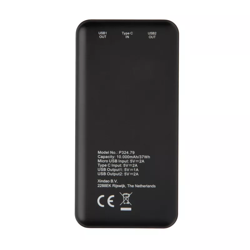 Power bank 10000 mAh - czarny (P324.791)