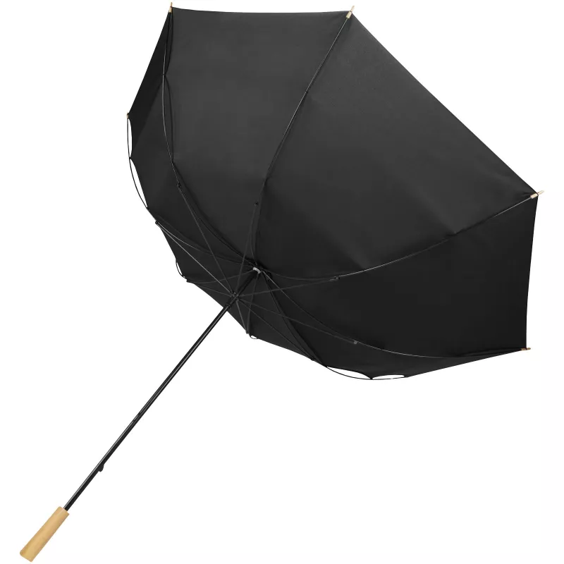 Wiatroodporny parasol golfowy Ø130 cm Romee  z PET z recyklingu - Czarny (10940990)