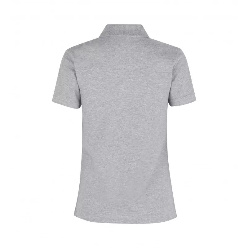 Koszulka bawełniana damska 210 g/m² ID Polo/stretch 527 - Grey Melange (0527-GREY MELANGE)