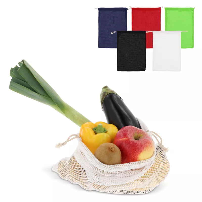 Bawełniana torba wielokrotnego użytku na żywność OEKO-TEX® 30x40cm - czarny (LT95209-N0002)