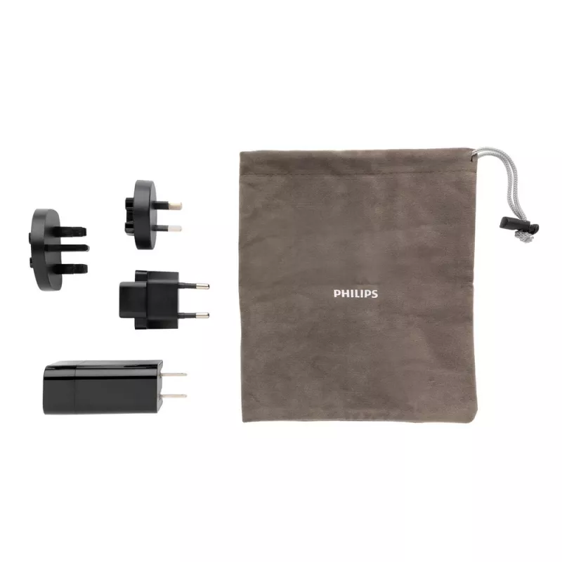 Uniwersalna ładowarka Philips 30W, adapter podróżny - czarny (P301.181)