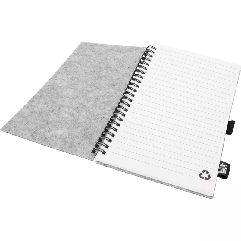 Notatnik A5 w linie BRENDA - szary (2374407)