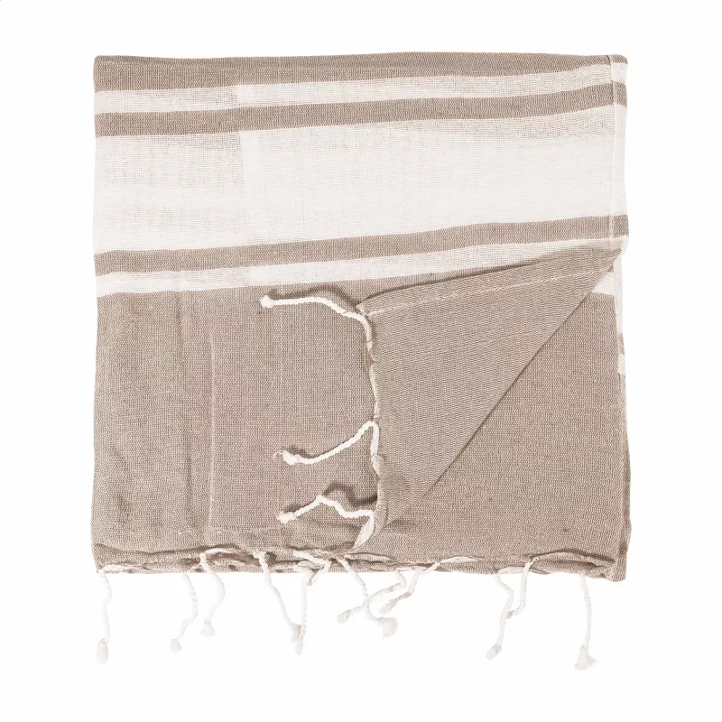 Tortuga ręcznik plażowy z recyklingowanej bawełny i torba ze ściągaczem - naturalny-a (AP800605-00)