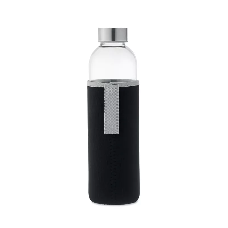 Butelka szklana 750 ml w neoprenowym etui UTAH LARGE - Czarny (MO6545-03)