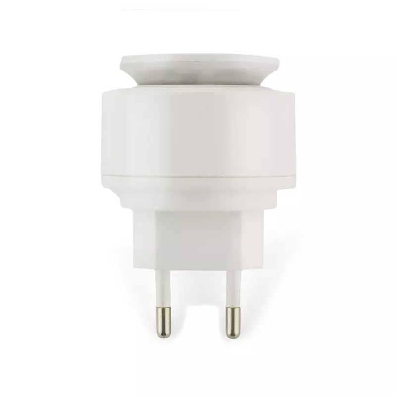 Ładowarka sieciowa USB z lampką nocną NOTTO - biały (09135-01)