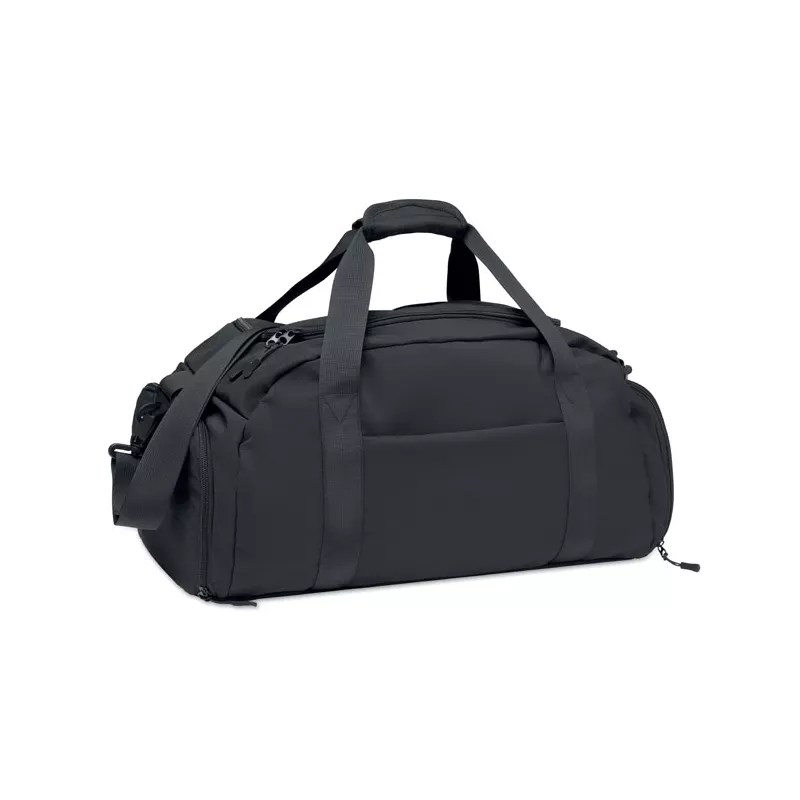 Torba sportowa z nylonu 20 l z kieszenią na buty ELEVA - Czarny (MO3218-03)