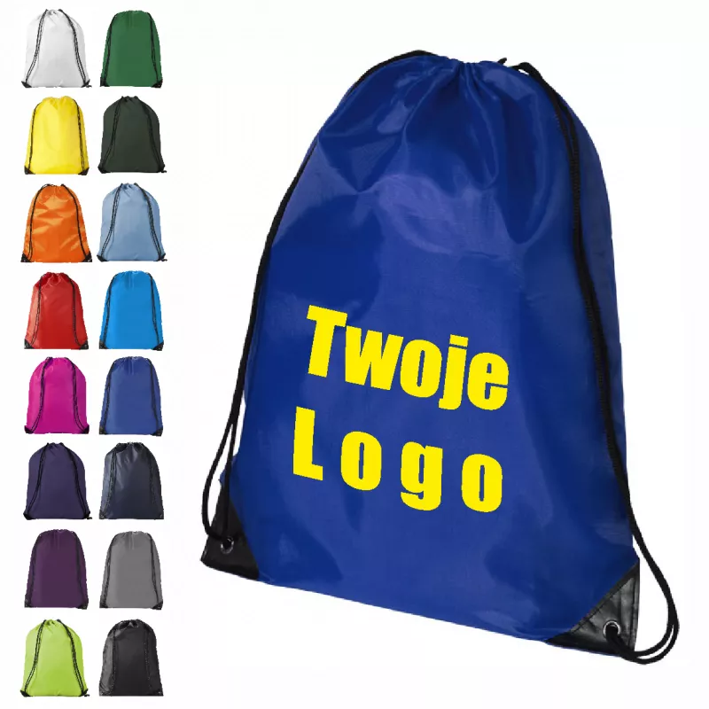 Plecak na sznurkach poliestrowy Oriole Premium, 33 x 44 cm - Błękit królewski (11938501)