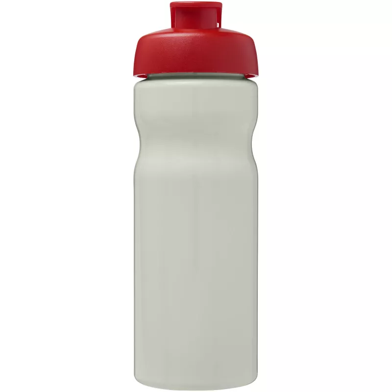 Bidon H2O Eco o pojemności 650 ml z wieczkiem zaciskowym - Czerwony-Kość słoniowa (21009721)