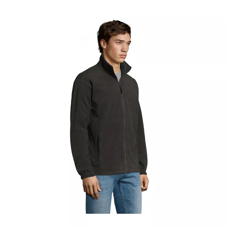 Bluza polarowa męska rozpinana 300 g/m² Sol's NORTH - Szarość Węgla Drzewnego (S55000-CR)