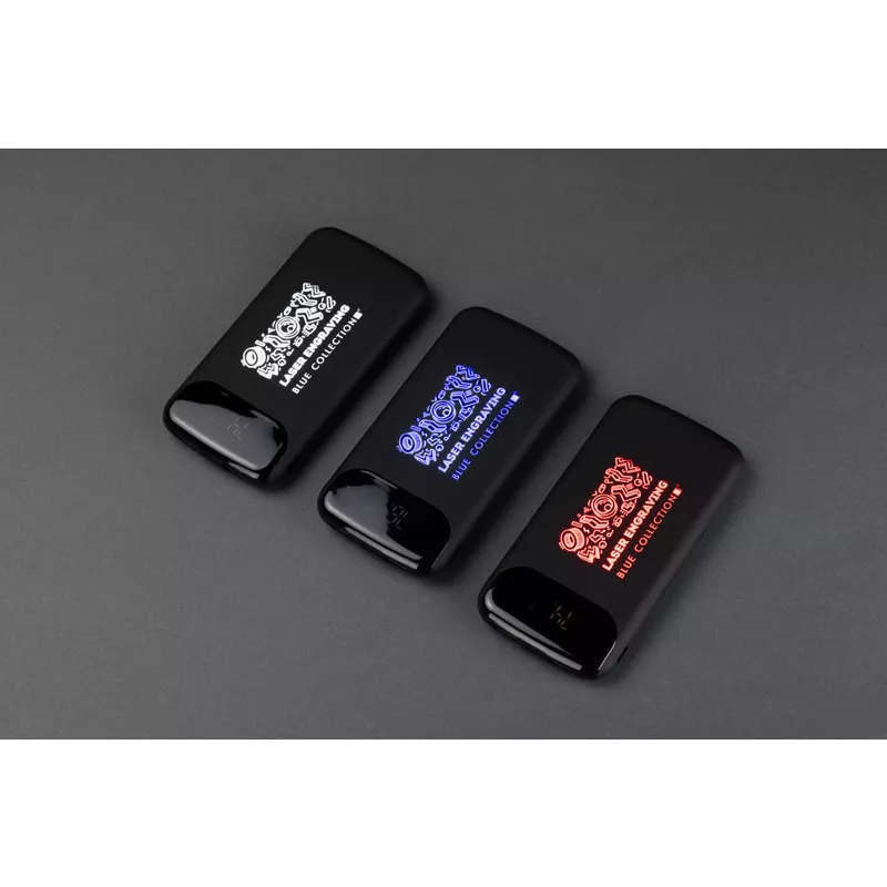 Powerbank ze świecącym Twoim logo MING-PRO 10000 mAh - biały (45134-03)