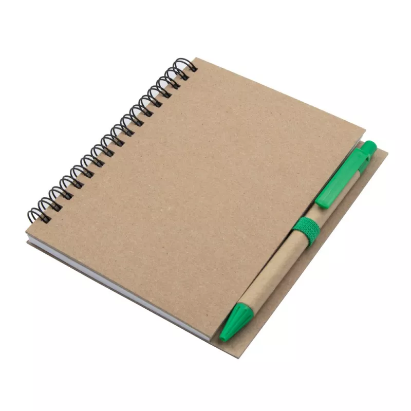 Notatnik A6 z długopisem | Sidney - zielony (V9000-06)