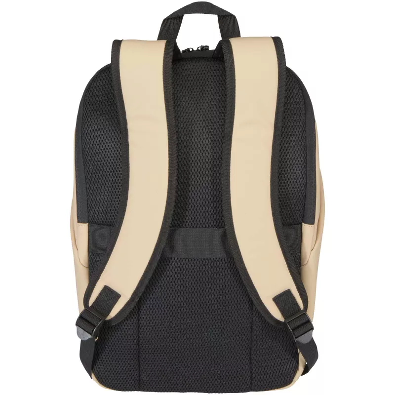 Resi Plus plecak na 15-calowego laptopa o pojemności 18 l z recyklingu, z certyfikatem GRS i zabezpieczeniem przed kradzieżą - Oatmeal (13010907)